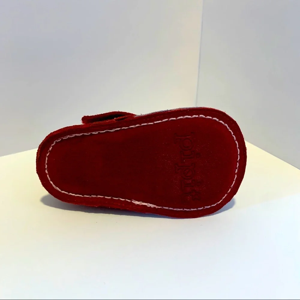 PIPIT $55 Suede Leather Designer Shoes Infant Crib Walking Balance Toddler Shoe